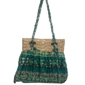 Capelli Straworld Straw Purse Bag Floral Boho Beac
